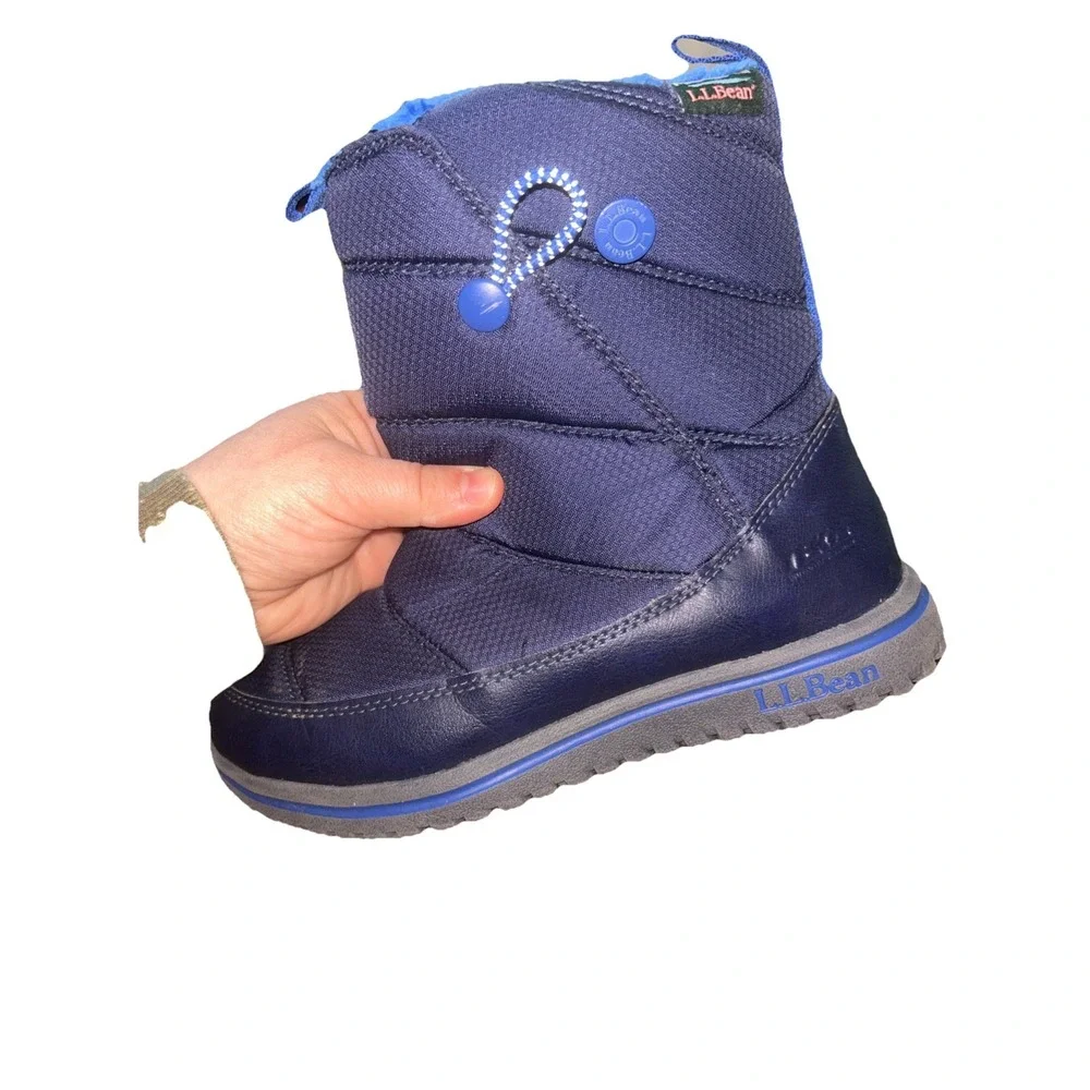 LL Bean Kids Ultralight Winter Boots Size 2 Blue  Lightweight